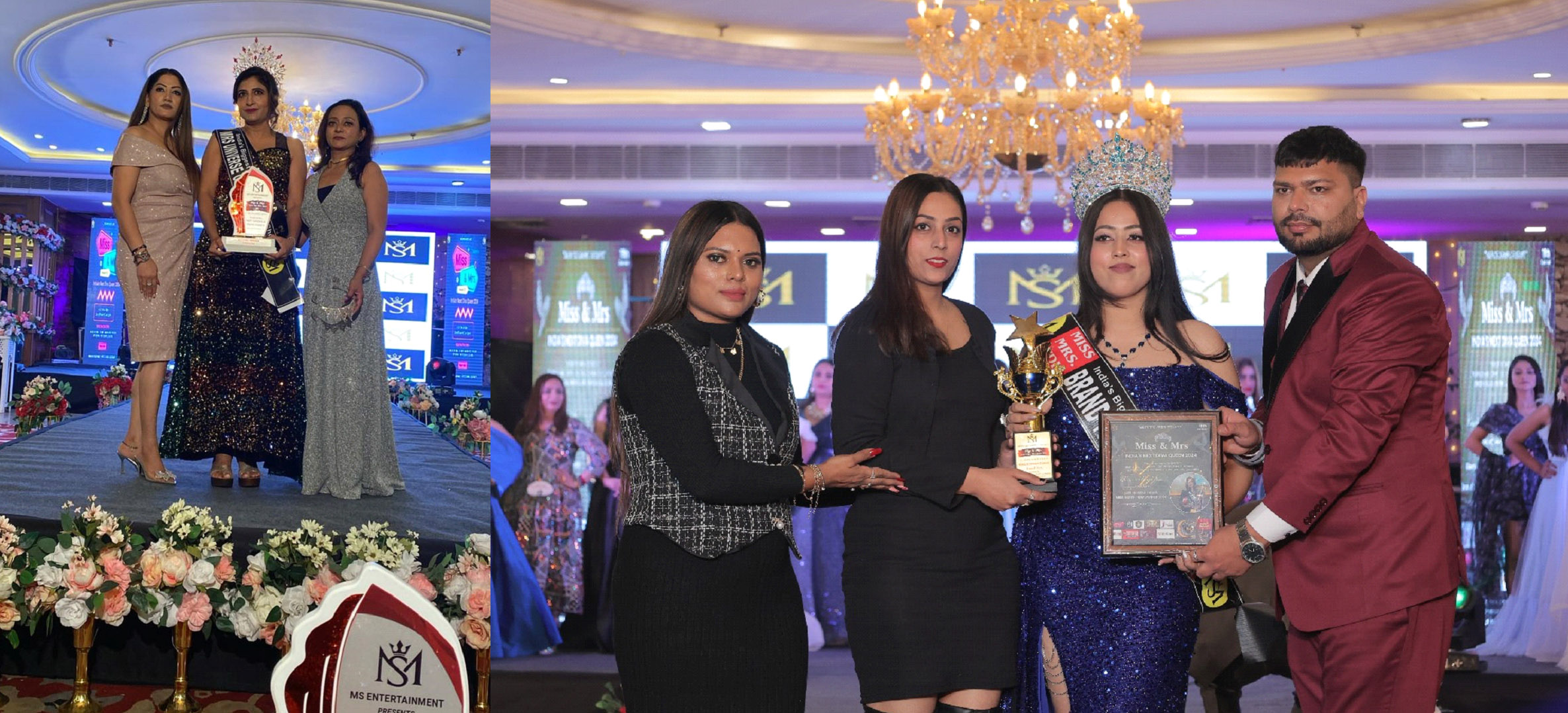 The beauty pageant and fashion show saw the crown of Mrs. Universe being given to Naina Thigley and the brand icon to Harman Tank.